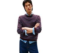 Tommy Hilfiger Pull Homme Essential Cotton avec Col Ras-du-Cou, Multicolore (Deep Burgundy/Petrol Blue HTR), XXL