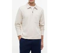 Tommy Hilfiger Essential Terry Quarter-zip Heathered Oatmilk Taille: XL | Pulls Outlet | Homme