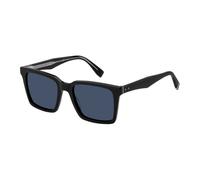Tommy Hilfiger Homme TH 2067/S 807/KU Lunettes de soleil Bio -cicide Noir Bleu Carré