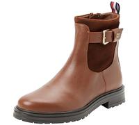 Bottines et boots Tommy Hilfiger BELT BOOTIE MATERIAL MIX pour Femme 36 Marron
