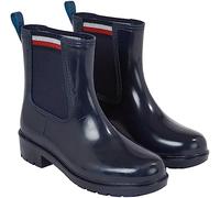 Tommy Hilfiger Femme Bottines de Pluie Corporate Elastic Rainboot Mi-Hautes, Bleu (Space Blue), 37 EU