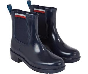 Tommy Hilfiger Femme Bottines de Pluie Corporate Elastic Rainboot Mi-Hautes, Bleu (Space Blue), 37 EU