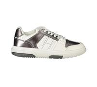 Tommy Hilfiger, Femme, Chaussures, Blanc, Taille: 39 EU Baskets Blanches Sportives avec Détails Argentés