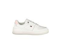 Tommy Hilfiger Femme Flag Basket Sneakerfw0Fw08081 Bas, White (Ecru/Whimsy Pink), 36 EU
