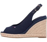 Tommy Hilfiger Femme Flag High Wedge Espad Slingback Fw0fw09343 Espadrilles compensées, Blue (Space Blue), 36 EU