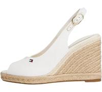 Tommy Hilfiger Femme Flag High Wedge Espad Slingback Fw0fw09343 Espadrilles compensées, White (Ecru), 39 EU