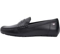 Tommy Hilfiger Femme Flag Leather Driver Loafer Fw0fw09350 Chaussures de conducteur, Black (Black), 42 EU