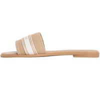 Tommy Hilfiger Femme Flat Mule Webbing Fw0fw09217 Sandales Plates, Khaki (Safari Canvas), 40 EU
