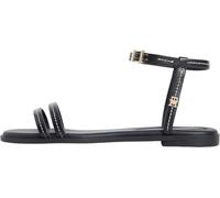Tommy Hilfiger Femme Flat Sandal Stitching Fw0fw09215 Plates, Black (Black), 37 EU