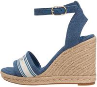 Tommy Hilfiger Femme High Wedge Espad Webbing Fw0fw09342 Espadrilles compensées, Denim (Denim), 41 EU