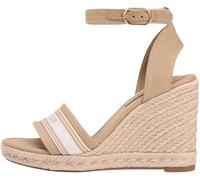 Tommy Hilfiger Femme High Wedge Espad Webbing Fw0fw09342 Espadrilles compensées, Khaki (Safari Canvas), 38 EU