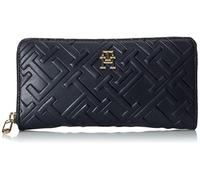 Tommy Hilfiger Femme Iconic Tommy LRG ZA Mono AW0AW14343 Portefeuilles, Bleu (Space Blue), OS