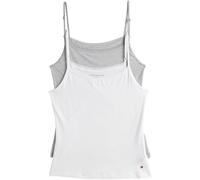Tommy Hilfiger Femme Lot de 2 Débardeurs Stretch, Multicolore (White/Grey Heather), L
