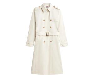 Tommy Hilfiger, Femme, Manteaux, Blanc, Taille: 40 FR Trench-coat ajusté à boutons dorés