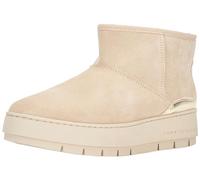 Tommy Hilfiger Femme Metallic Suede Snowboot FW0FW07850 Bottines, Beige (White Clay), 40 EU
