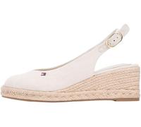 Tommy Hilfiger Femme Mid Wedge Espad Slingback Fw0fw09228 Espadrilles compensées, Beige (Classic Beige), 39 EU