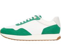 Tommy Hilfiger Femme Mix Material Runner Fw0Fw08950 Tige Basse, White (Ancient White/Grey Whisper), 39 EU