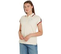 Tommy Hilfiger Femme Polo Manches Courtes Regular, Blanc (Calico), M