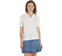 Tommy Hilfiger Femme Polo Manches Courtes Regular, Blanc (Ecru), L