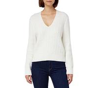 Tommy Hilfiger Femme Pull V-Neck Sweater Pull en Maille, Blanc (Ecru), L