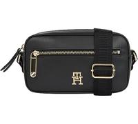 Tommy Hilfiger Femme Sac à Bandoulière Iconic Camera Bag Petit, Multicolore (Black), Taille Unique