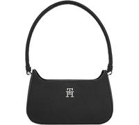 Tommy Hilfiger Femme Sac Emblem Shoulder Bag Petit, Multicolore (Black), Taille Unique