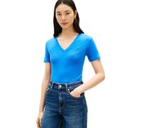 Tommy Hilfiger Femme Slim Cody V-Nk Ss Ww0Ww40584, Bleu, L