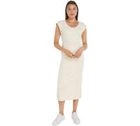 Tommy Hilfiger Slim Rib DRS MIDI Cap Sleeve WW0WW41273 Robes Moulantes, Beige (Calico), M Femme