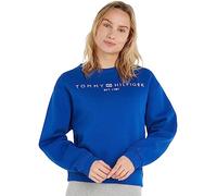 Tommy Hilfiger Femme Sweat Sans Capuche, Bleu (Ultra Blue), XXS