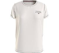 Tommy Hilfiger Femme T-Shirt Manches Courtes Encolure Ronde, Beige (Ancient White), L