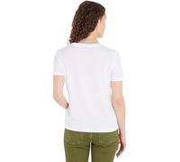 Tommy Hilfiger Femme T-Shirt Manches Courtes Encolure Ronde, Blanc (Th Optic White), S