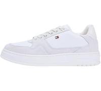 Tommy Hilfiger Femme Th Court Sneaker Leather Fw0fw09177 Bas, White (White), 40 EU
