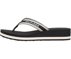 Tommy Hilfiger Femme Th Flag Print Summer Sandal Fw0fw09195 Tongs, Black (Black), 41 EU