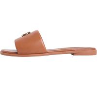 Tommy Hilfiger Femme Th Logo Hardware Leather Mule Fw0fw09292 Sandales Plates, Brown (Warm Bronze), 38 EU