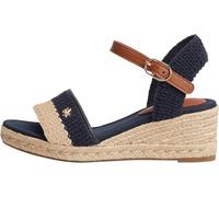 Tommy Hilfiger Femme Th Mid Espad Wedge Crochet Fw0fw09516 Sandales à Talons, Blue (Space Blue), 39 EU