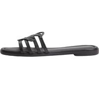 Tommy Hilfiger Femme Th Script Flat Mule LTH Fw0fw09368 Sandales Plates, Black (Black), 42 EU