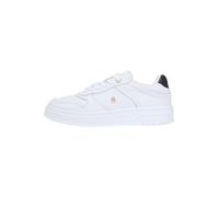 Tommy Hilfiger TH Sporty Cupsole Corp FW0FW09025 Chaussures Basses pour Femme Blanc Taille 37, White, 37 EU