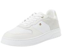 Tommy Hilfiger Femme Th Sporty Cupsole Tumbled LTR Fw0Fw09024 Bas, White (White/Light Grey), 40 EU
