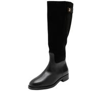 Tommy Hilfiger Femme TH Stud Leather Mix Long Boot (FW0FW08341 Bottes Hautes, Noir (Black), 36 EU