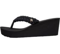 Tommy Hilfiger Femme Th Wedge Braided Summer Sandal Fw0fw09198 Tongs, Black (Black), 37 EU