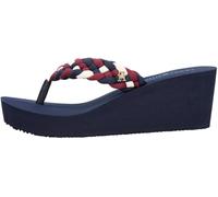Tommy Hilfiger Femme Th Wedge Braided Summer Sandal Fw0fw09198 Tongs, Blue (RWB), 41 EU