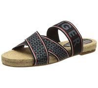 Tommy Hilfiger Femme Tommy Espadrilles Plates en Toile Sandale, Desert Sky, 40 EU