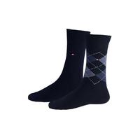 Tommy Hilfiger Femme Tommy Hilfiger Check Men's Socks (2 Pack) chaussettes Not Applicable, Jeans, 35/38