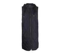 Tommy Hilfiger, Femme, Vestes, Bleu, Taille: 38 FR Gilet Long Matelassé Bleu