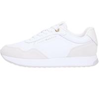 Tommy Hilfiger Femmes Monogram Mix Material Runner FW0FW09267 Low Top, Blanc (Blanc), 40, White, 40 EU