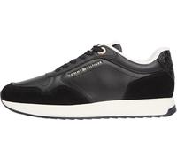 Tommy Hilfiger Femmes Monogram Mix Material Runner FW0FW09267 Low Top, Noir (Noir), 38, Black, 38 EU