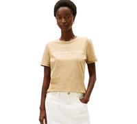 Tommy Hilfiger T-shirt femme REG Corp Logo C-NK SS WW0WW40276 Beige (Bois flotté Taupe) M