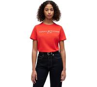 Tommy Hilfiger Femmes Reg Corp Logo C-NK SS Ww0Ww40276 Autres Hauts, Rouge (Fire Red), M