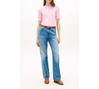 Tommy Hilfiger Fine Knit Jersey Short Sleeve Jumper Rose Petal Taille: M | Pulls Outlet | Femme | Rose