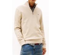 Tommy Hilfiger Flag Quarter-zip Sweater Gulf Sand Taille: M | Pulls Outlet | Homme | Marron